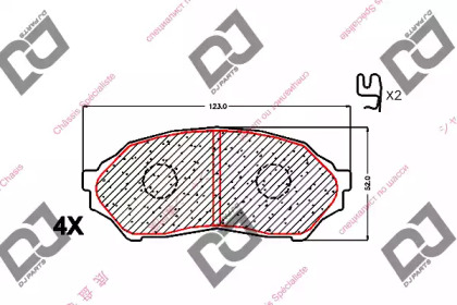 Комплект тормозных колодок DJ PARTS BP1694